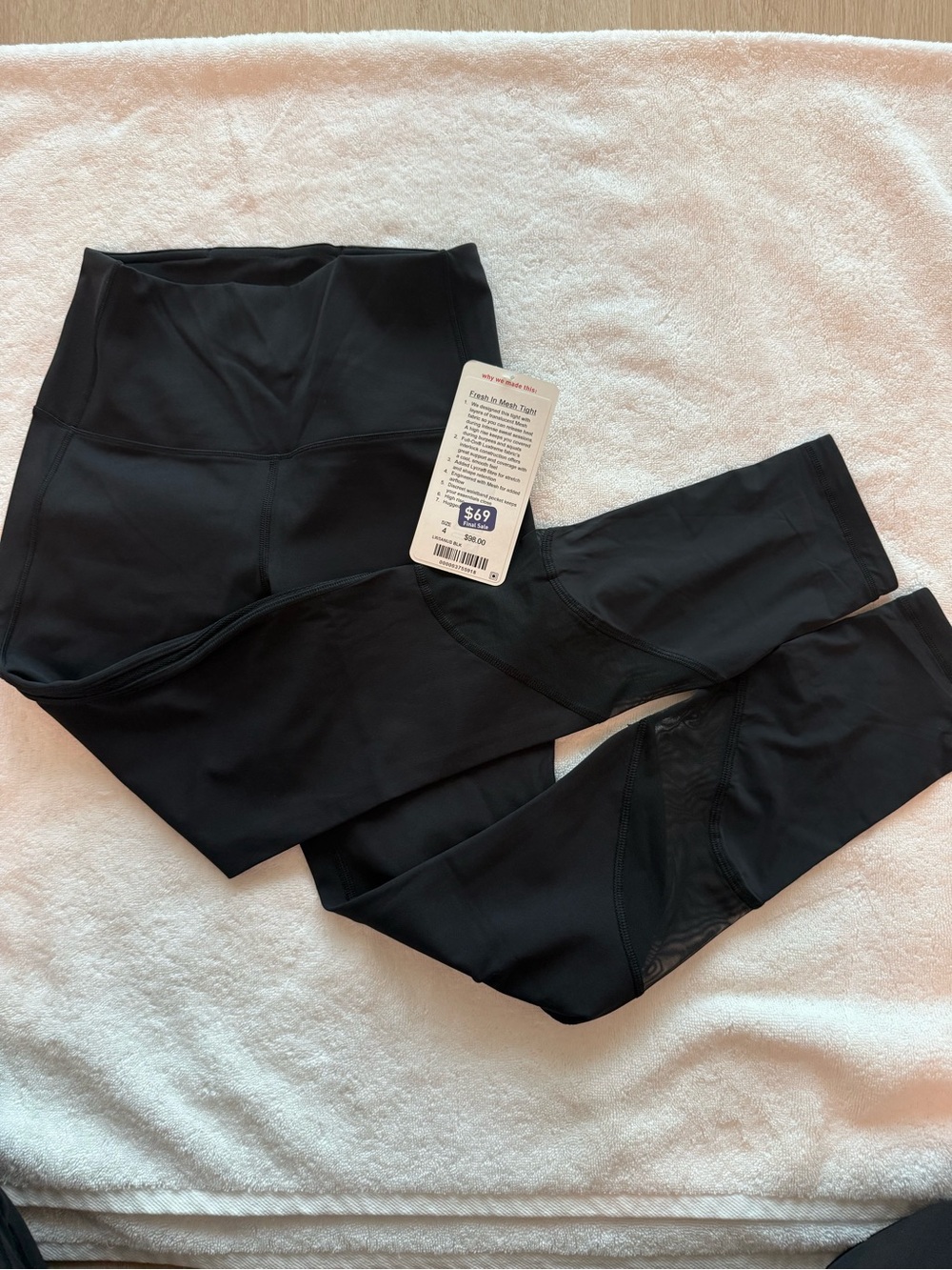 lululemon athletica Black High-Rise Leggings Fresh in Mesh